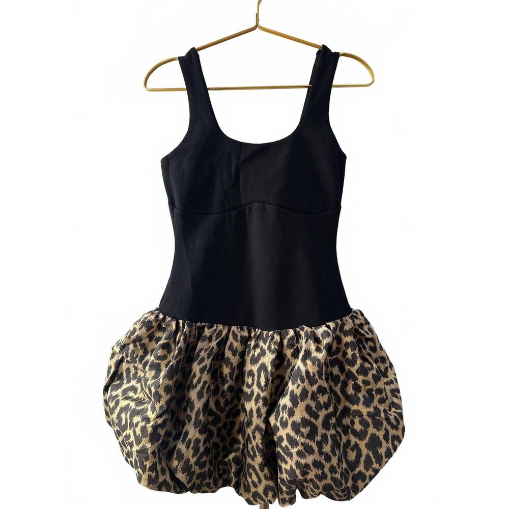 NEW MABLE women's karley bubble hem mini dress in multi